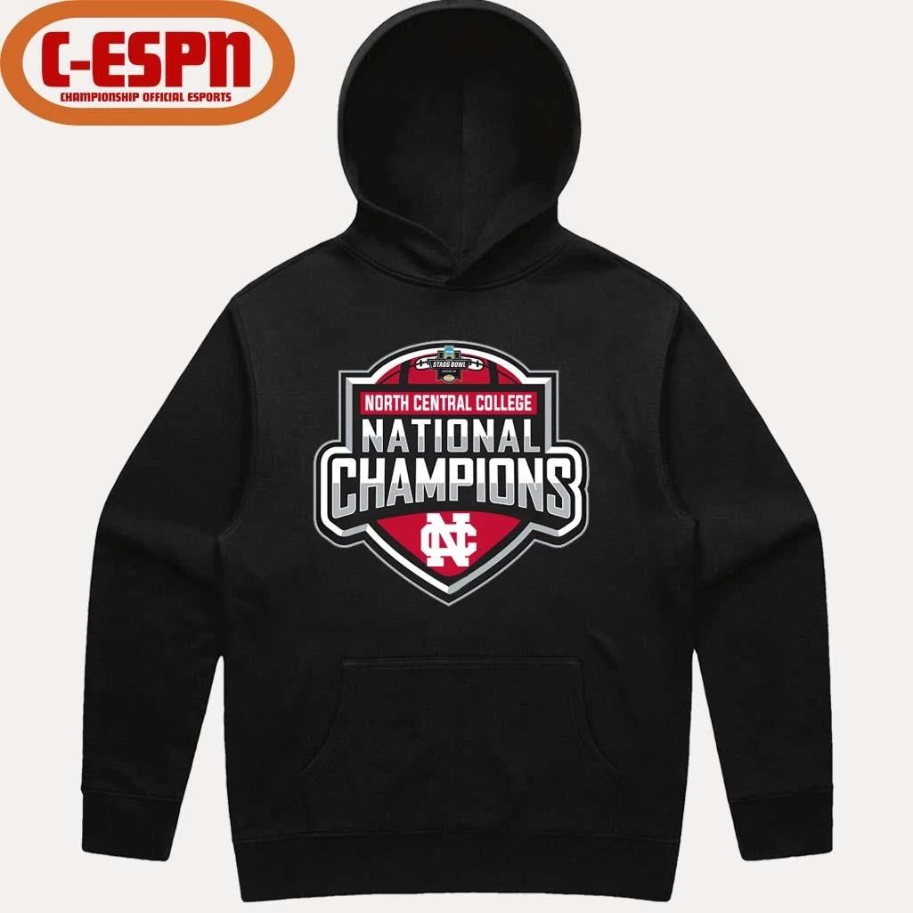 North Central College Cardinals 2025-26 DIII Football National Champions Logo T-Shirt