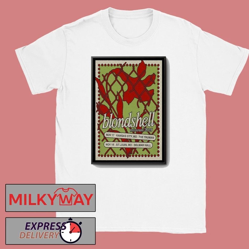 Blondshell Nov 2025 Missouri Tour Poster shirt