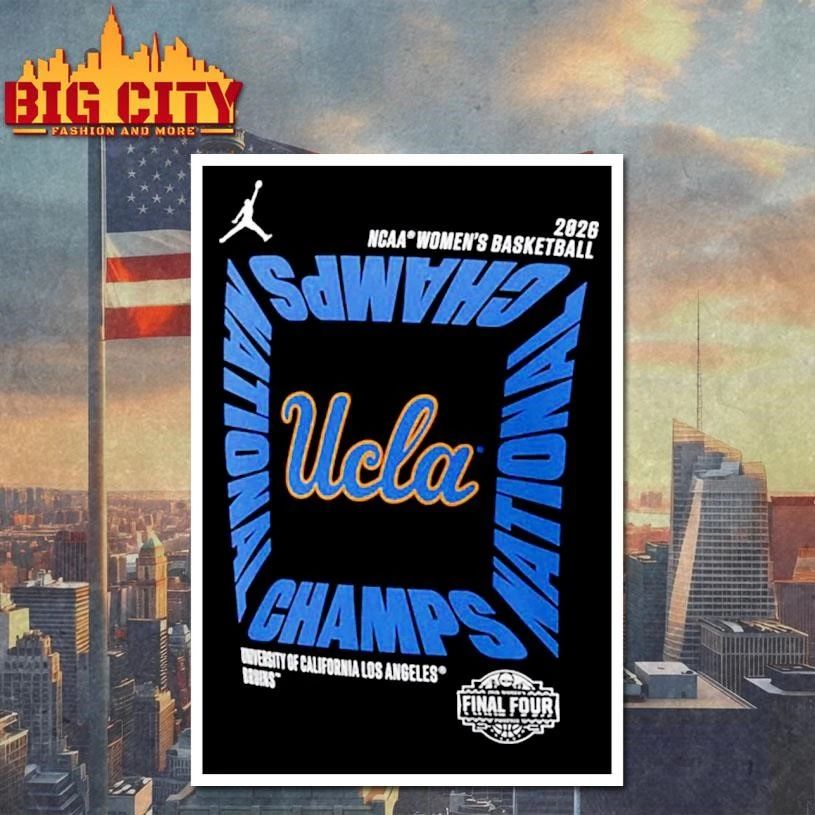 UCLA Bruins 2026 NCAA Women’s Basketball National Champions Square Celebration Graphic Shirt