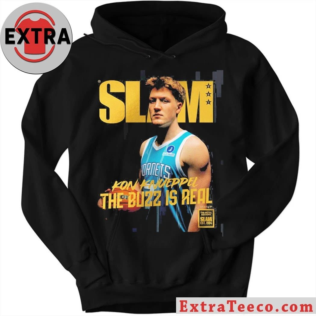 Kon Knueppel Charlotte Hornets SLAM 261 Cover The Buzz Is Real Gold Metal 2026 T-Shirt