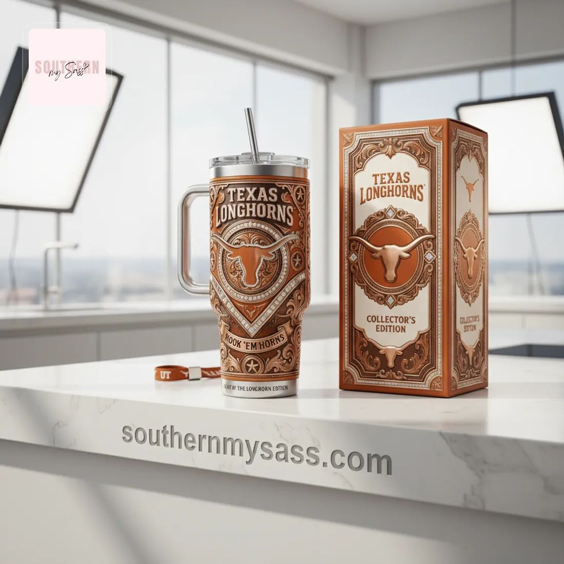 Texas Longhorns Collector’s Edition 40oz Tumbler With Handle
