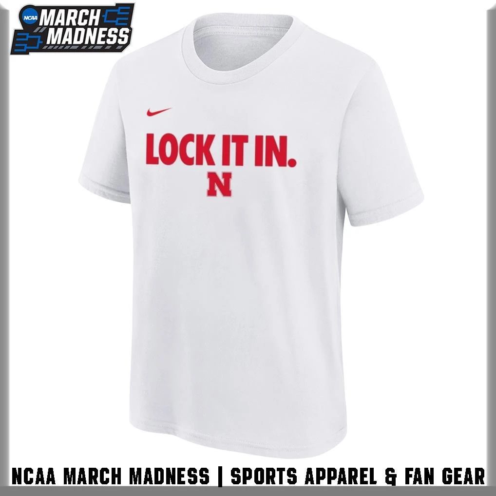 Nebraska Huskers Lock It In 2026 Basketball March Madness T-Shirt