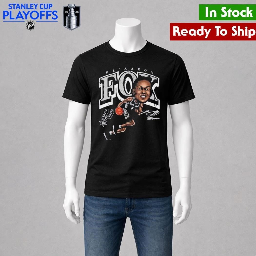 DeAaron Fox San Antonio Spurs Caricature Big Head Signature Shirt