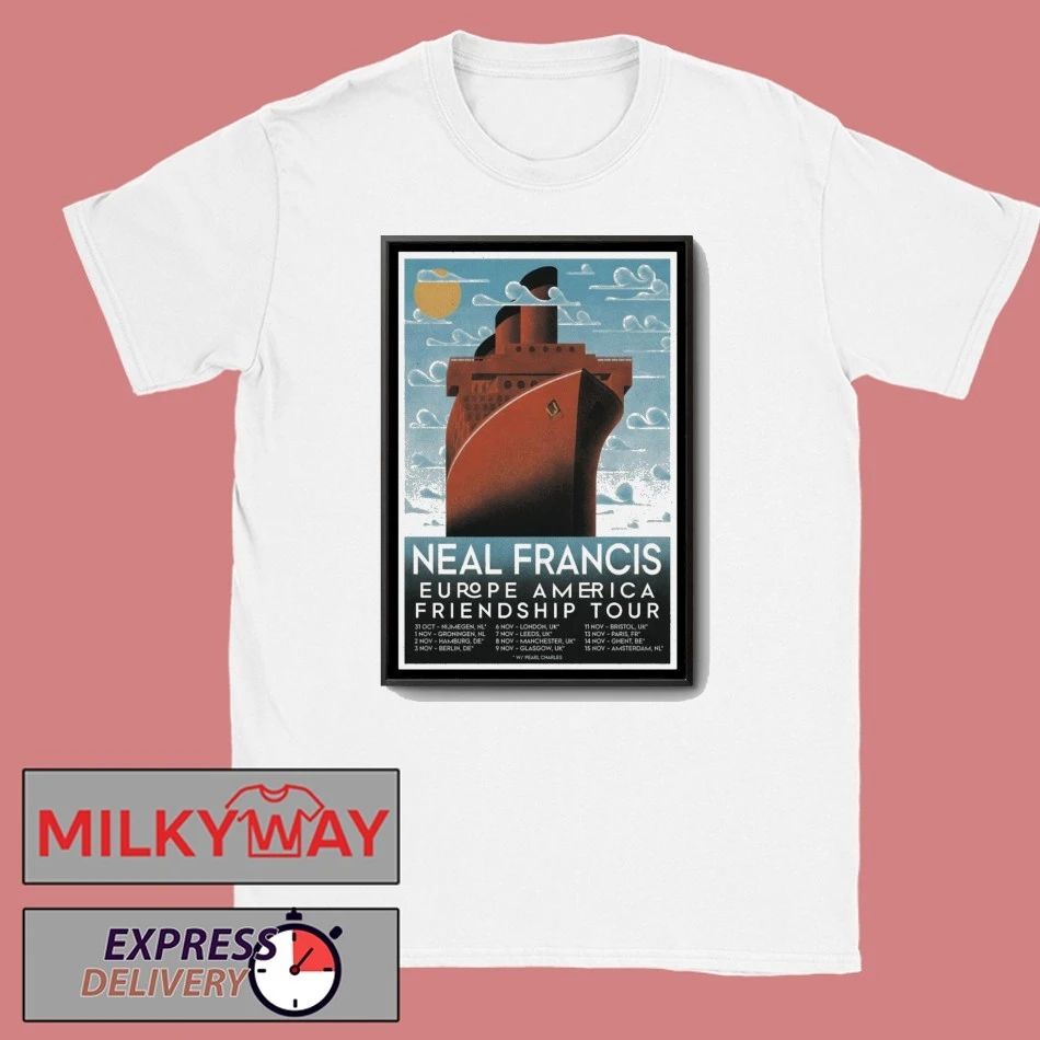Neal Francis Europe America Friendship Tour 2025 Poster shirt