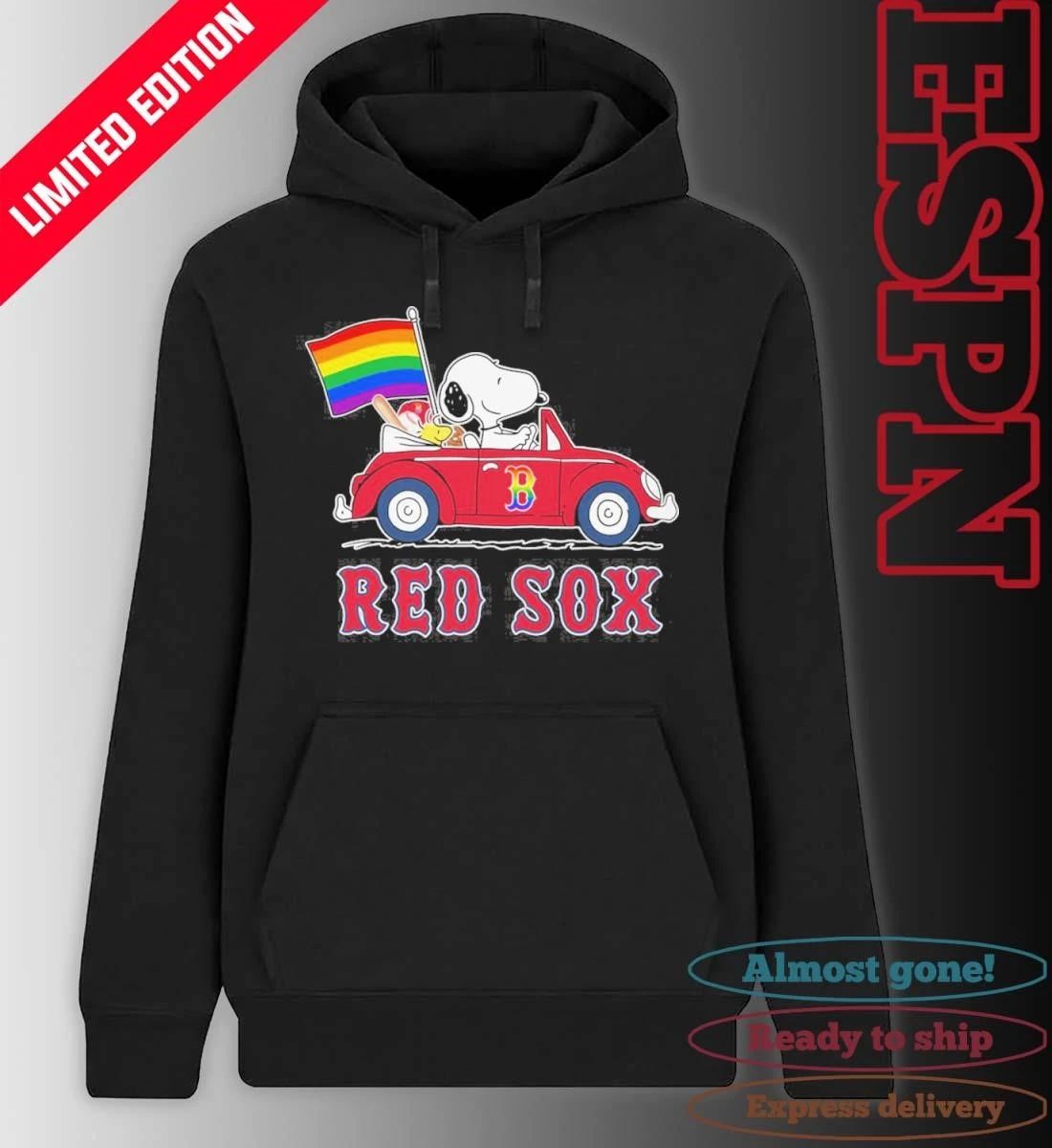 The Peanuts Driving Car X Boston Red Sox Pride Month Shirt