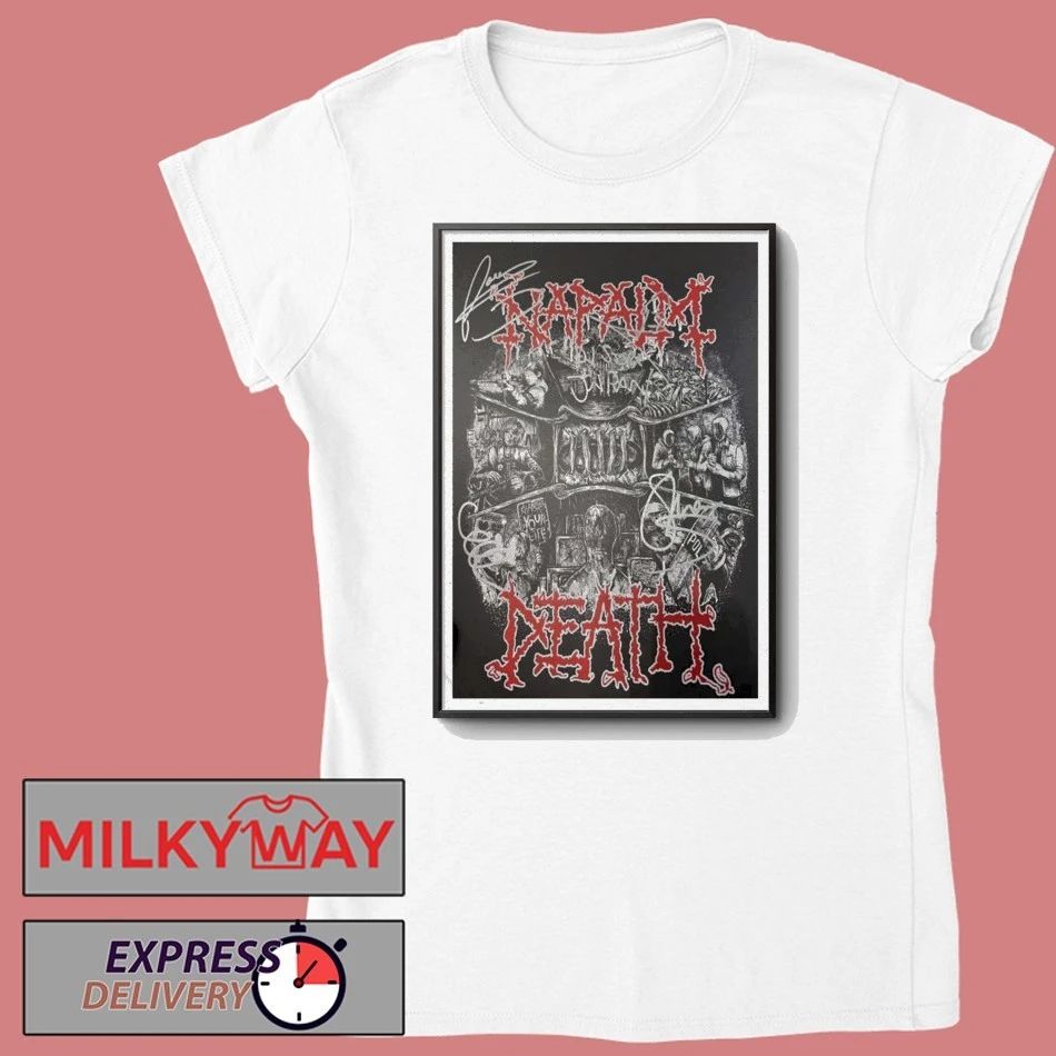 LIMITED Poster Napalm Death Signed Japan Tour 2026 shirt