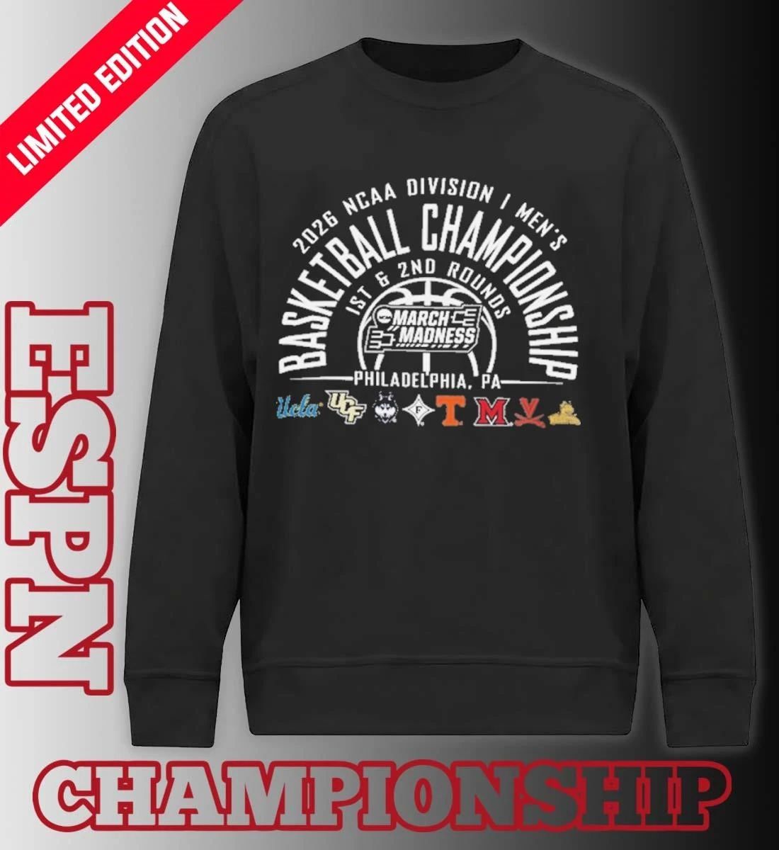 NCAA Men’s March Madness Philadelphia, PA 8 Teams T-Shirt
