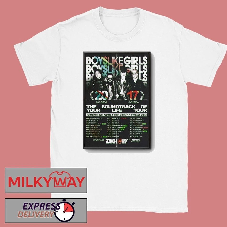 Boyslikegirls The Soundtrack Of Your Life 2026 Tour Poster shirt
