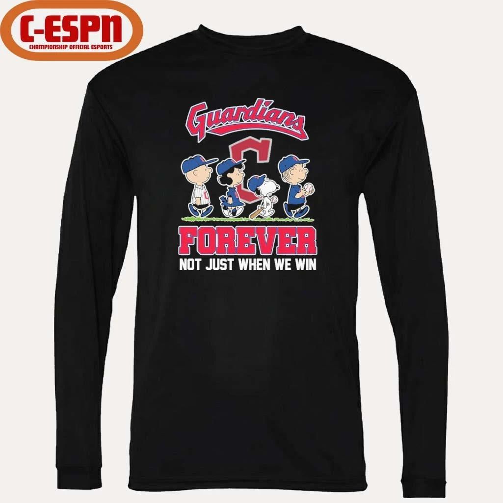 The Peanuts Characters Forever X Cleveland Guardians Shirt