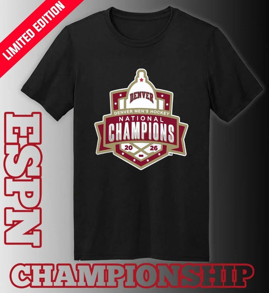 Denver Men’s Ice Hockey 2026 NCAA National Champions Official Logo T-Shirt