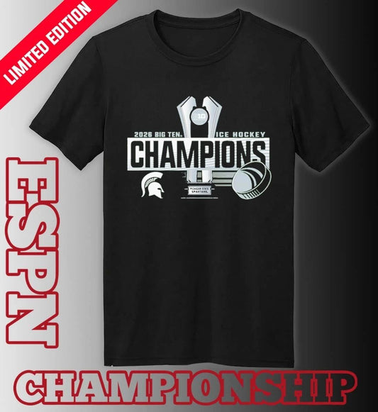 Michigan State Spartans 2026 Big Ten Men’s Ice Hockey Regular Season Champions Shirt