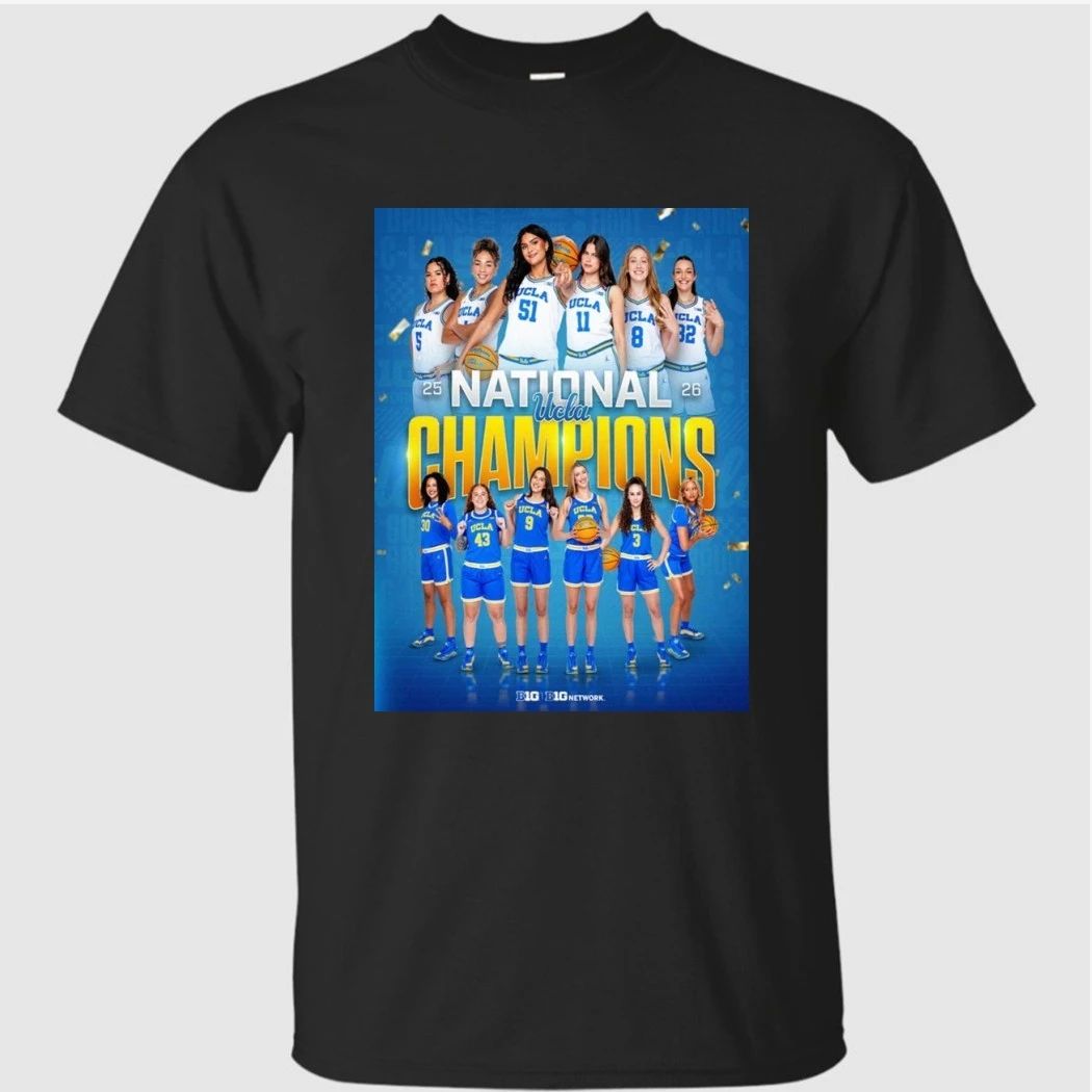 UCLA Bruins Women’s Basketball National Champions NCAA Women’s Basketball Championship Basketball 2026 Team Portrait Victory Poster Shirt