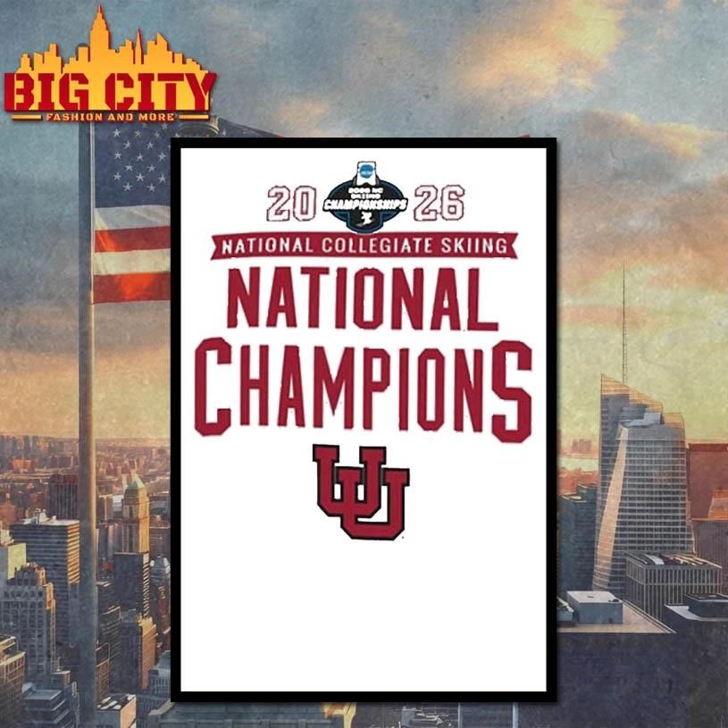 Utah Utes 2026 NCAA Skiing National Champions College Shirt