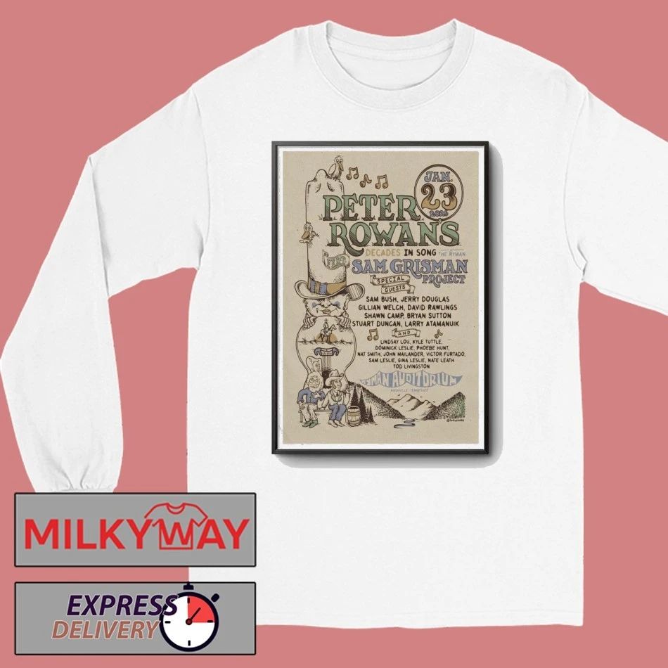 Ryman Auditorium Poster Peter Rowan Jan 23 2026 shirt