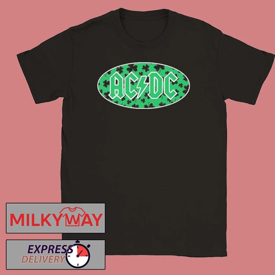 ACDC Shamrock Green Logo with Black shirt