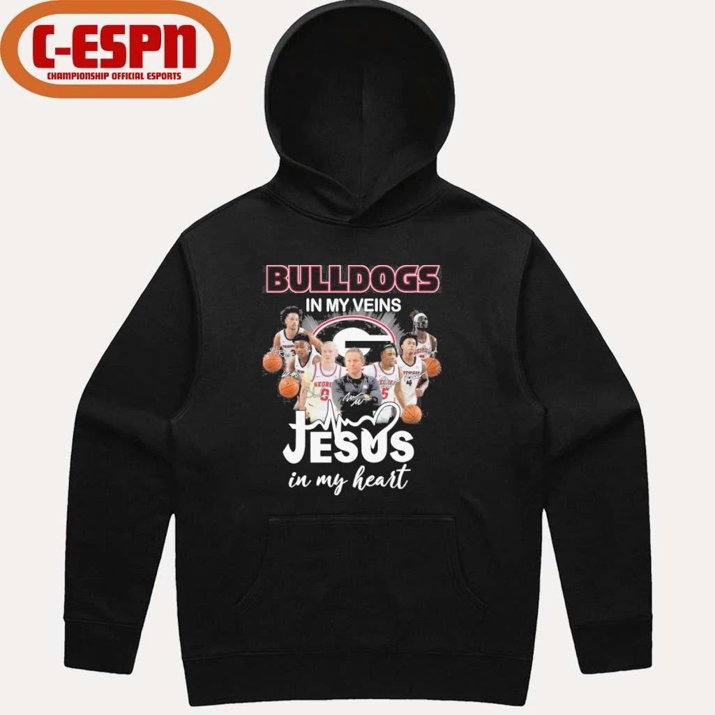 Georgia Men’s Basketball In My Veins Jesus In My Heart Shirt