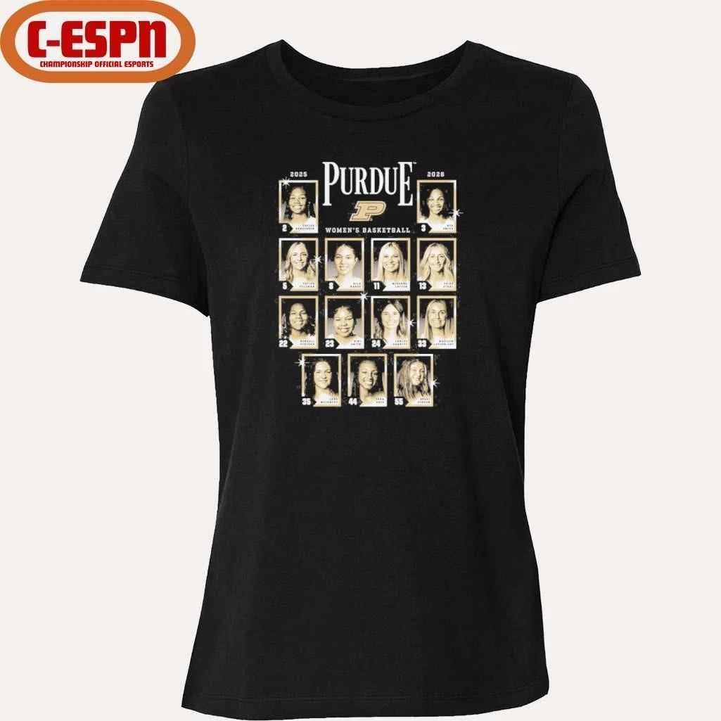 2025-2026 Purdue Women’s Basketball Yearbook Team Shirt