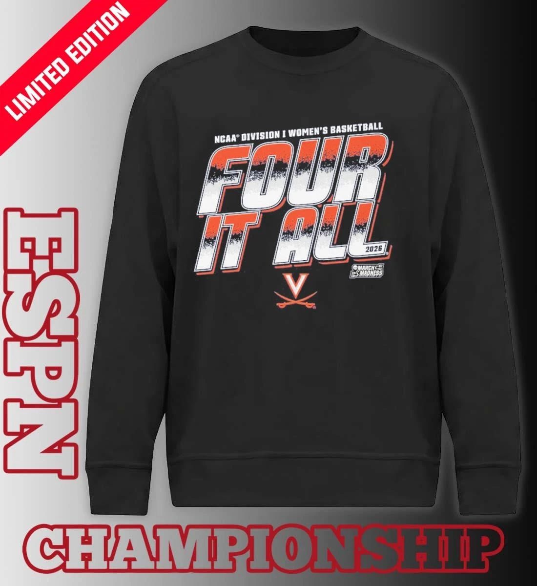 Virginia Women’s Basketball Four It All 2026 March Madness Shirt