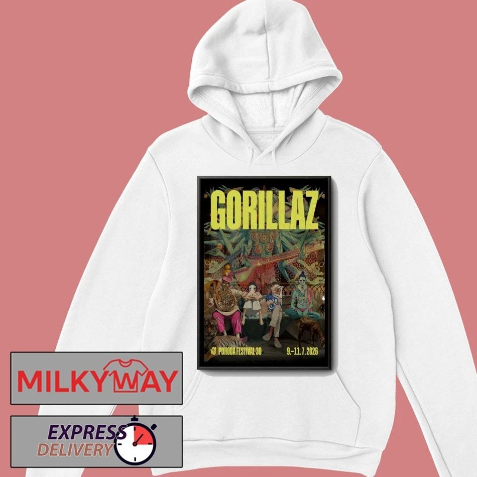Gorillaz Pohoda Festival Trenčín Slovakia Jul 9-11 2026 Poster shirt
