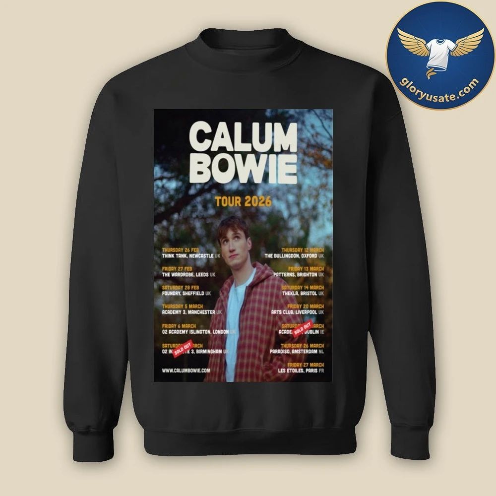Calum Bowie Tour 2026 Poster Shirt