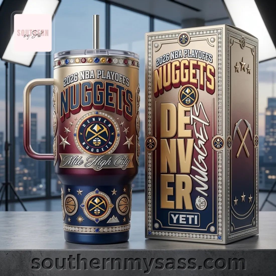 YETI Denver Nuggets 2026 NBA Playoffs 40oz Insulated Tumbler with Handle