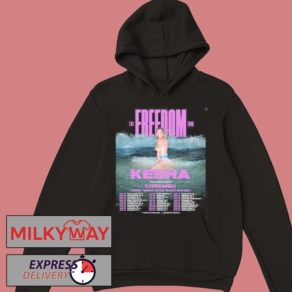 Kesha The Freedom Tour 2026 Schedule Dates Two Sided T-Shirt