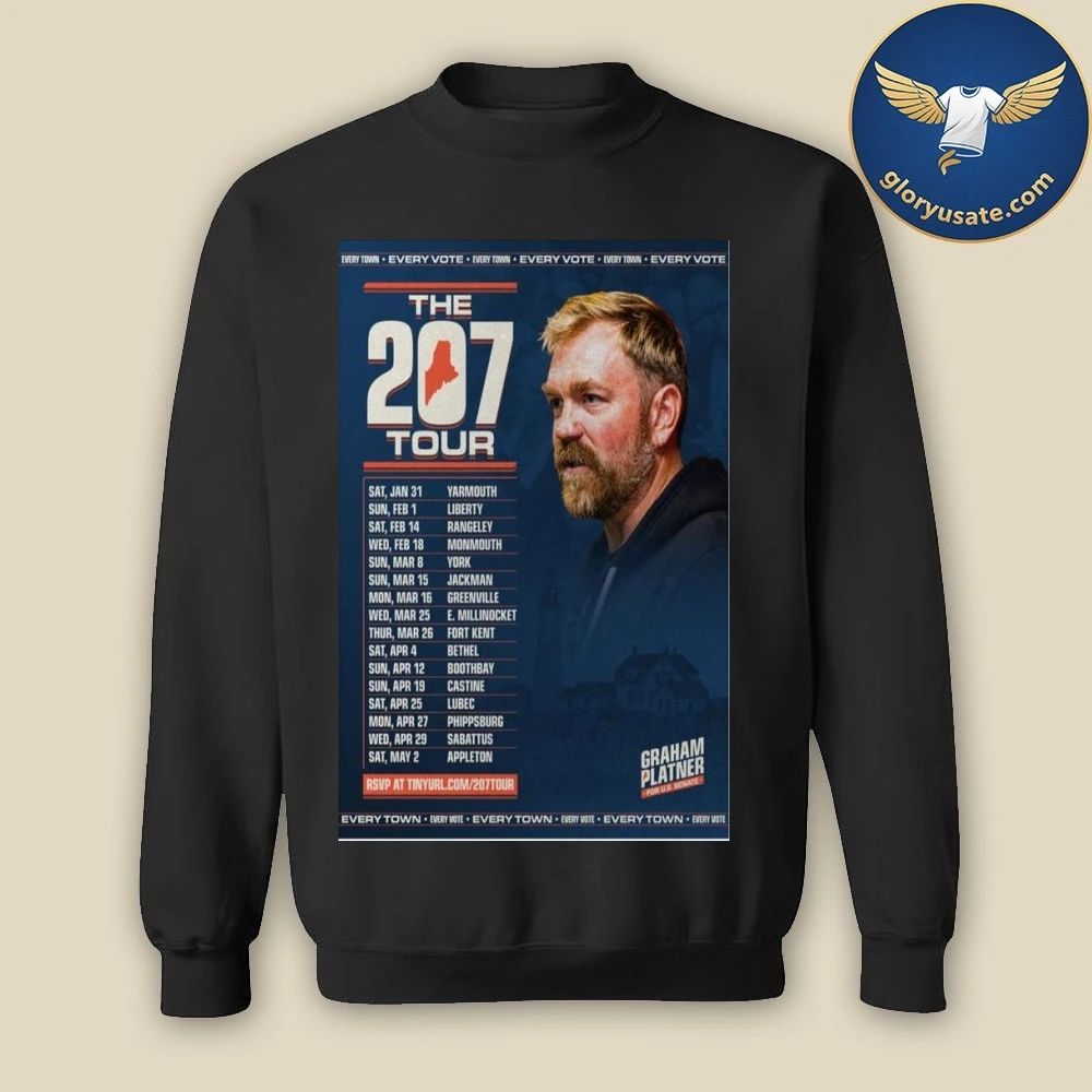 Graham Platner For Senate The 207 Tour 2026 Poster Shirt