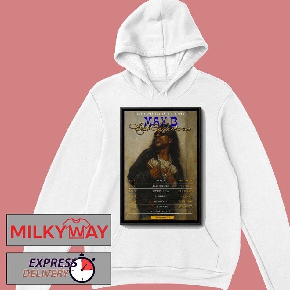 Max B Silver Surfer In The Flesh 2025 Poster shirt