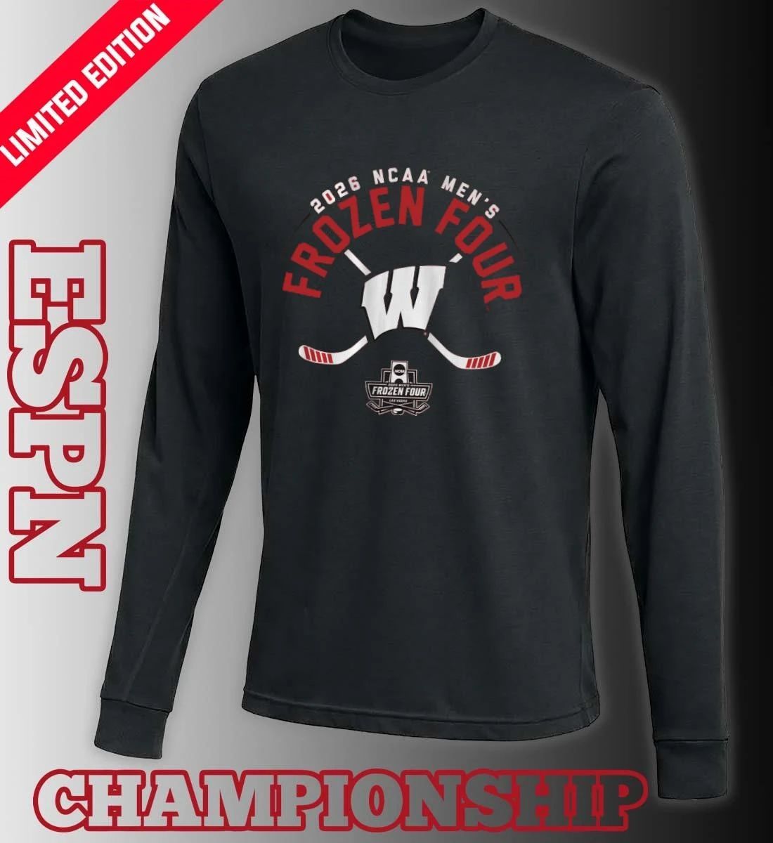 Wisconsin Men’s Hockey 2026 Frozen Four Bound Shirt