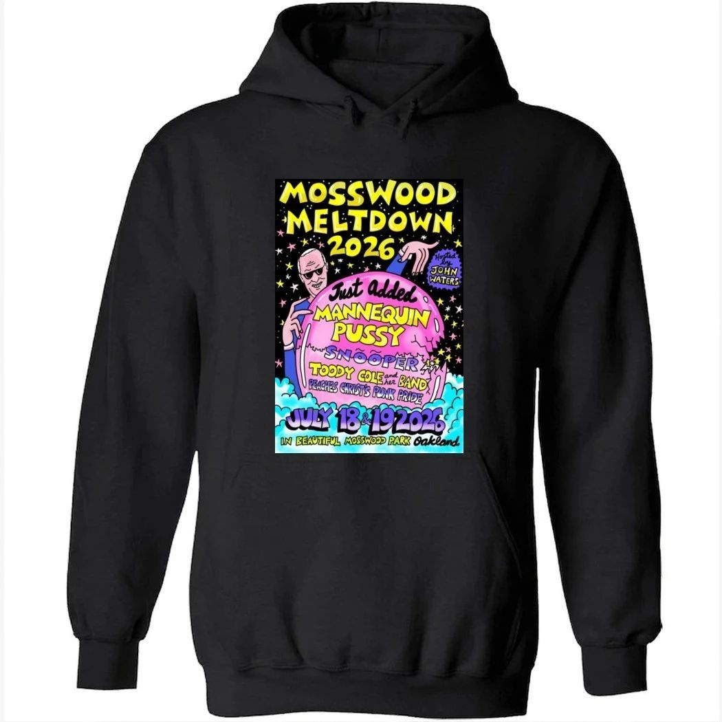 Mosswood Meltdown July 18-19 2026 in Mosswood Park, Oakland, CA Concert Poster Shirt