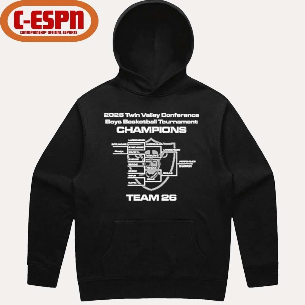 Lawrence-Nelson 2026 TVC Boys Basketball Tournament Champions Shirt