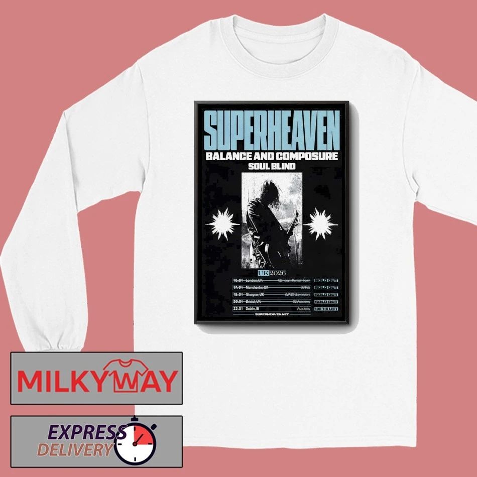 Superheaven UK Tour 2026 Poster shirt