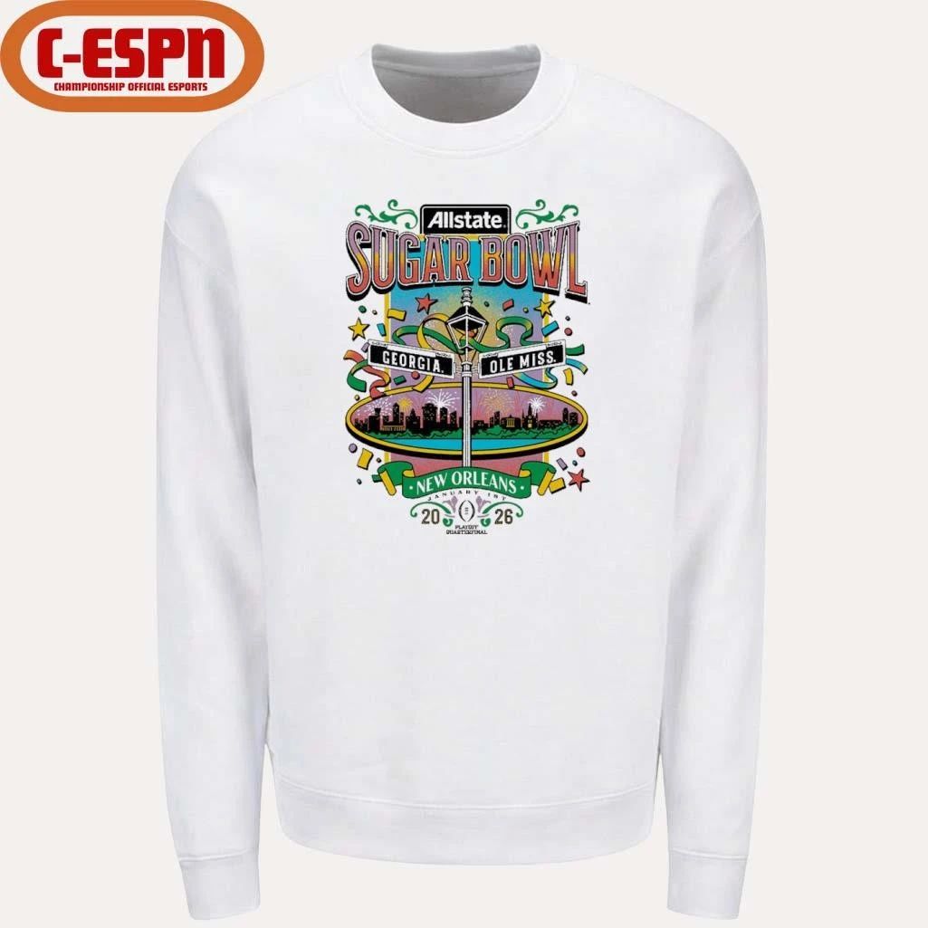 Sugar Bowl Bourbon Street Georgia Vs Ole Miss Shirt