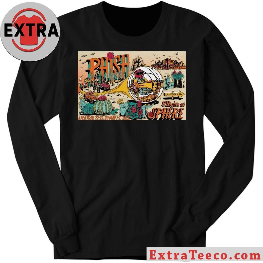 Phish At Sphere April May 2026 Las Vegas Concert Poster Shirt