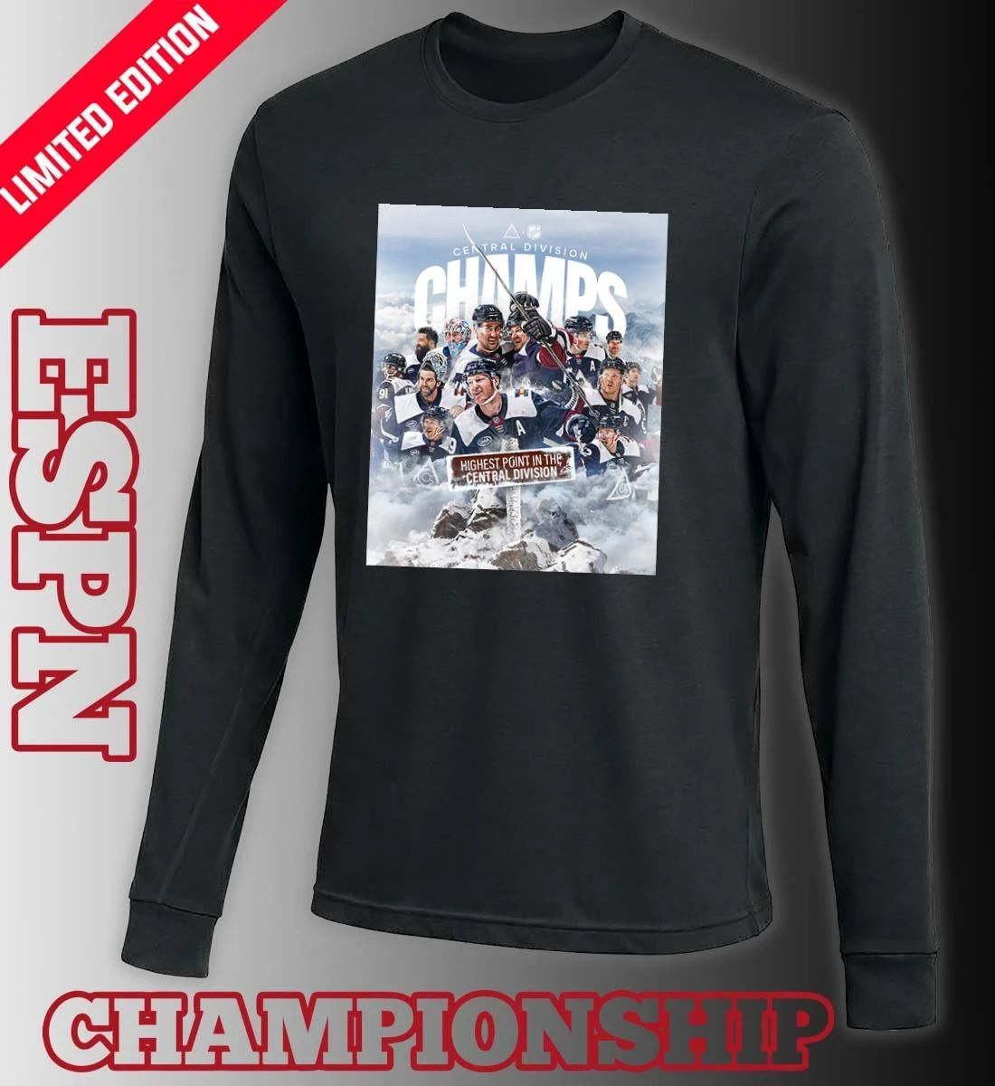 Colorado Avalanche 2026 Central Division Champions Poster Shirt