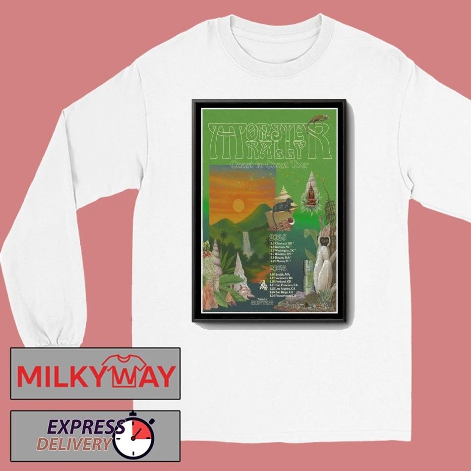 Monster Rally West Coast Tour 2025-2026 Poster shirt