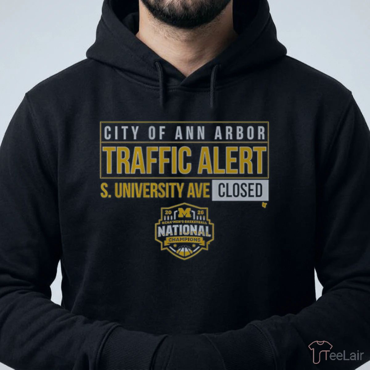 Michigan Wolverines MBB 2026 National Champions S. University Ave Closed Shirt