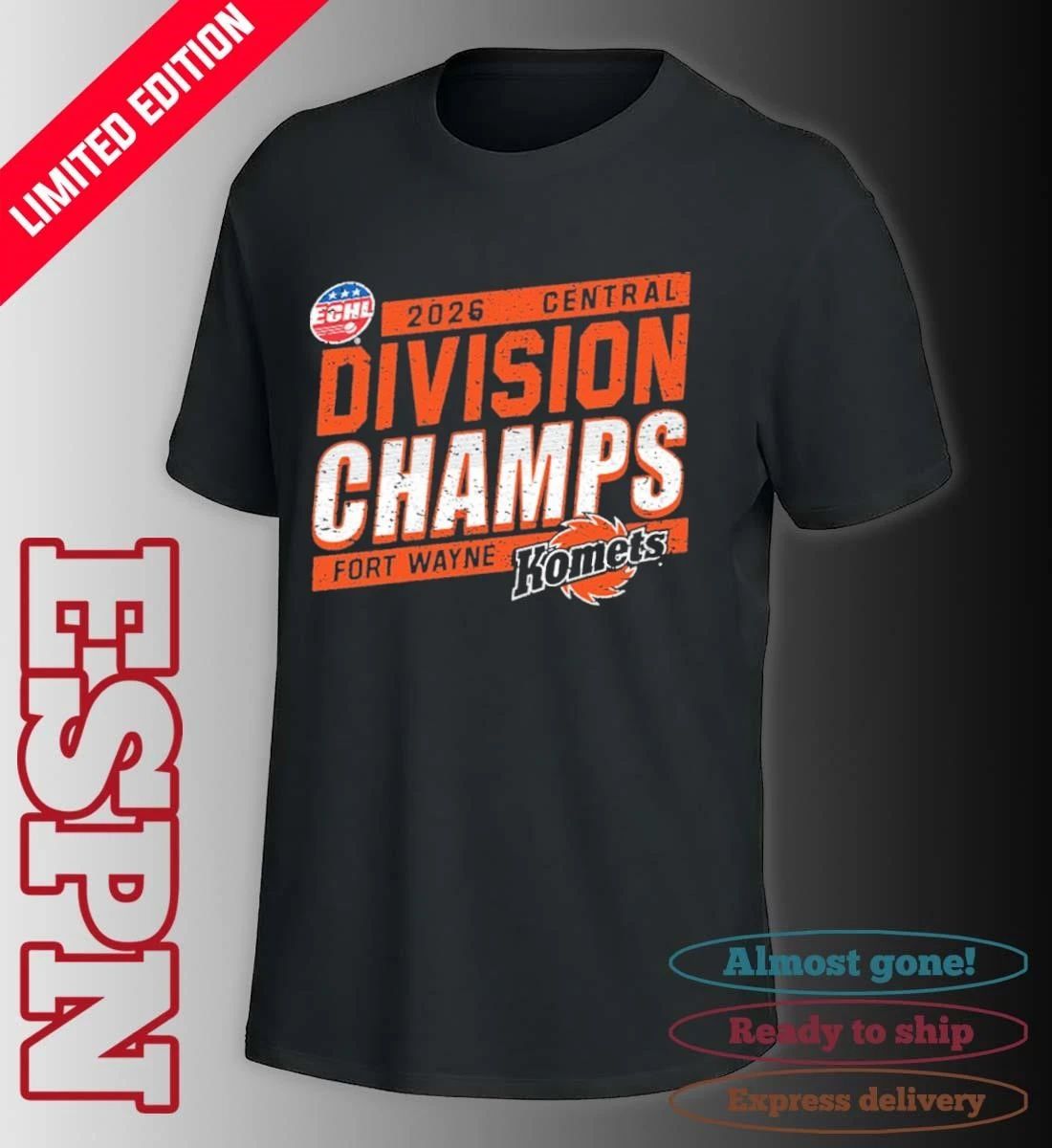 Komets Fort Wayne 2026 EGHL Central Division Champions Shirt