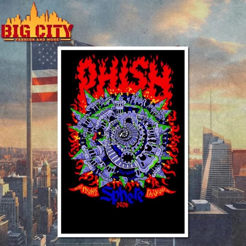Phish Live At Sphere Las Vegas 2026 Event Merch Gamehendge Mace Sphere 26 Shirt