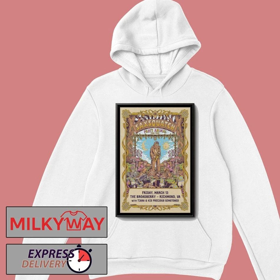 Saxsquatch Mar 13 2026 The Broadberry Richmond VA Poster shirt