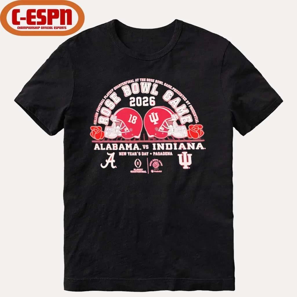Indiana Football 2026 Rose Bowl Head to Head Vs Alabama Shirt