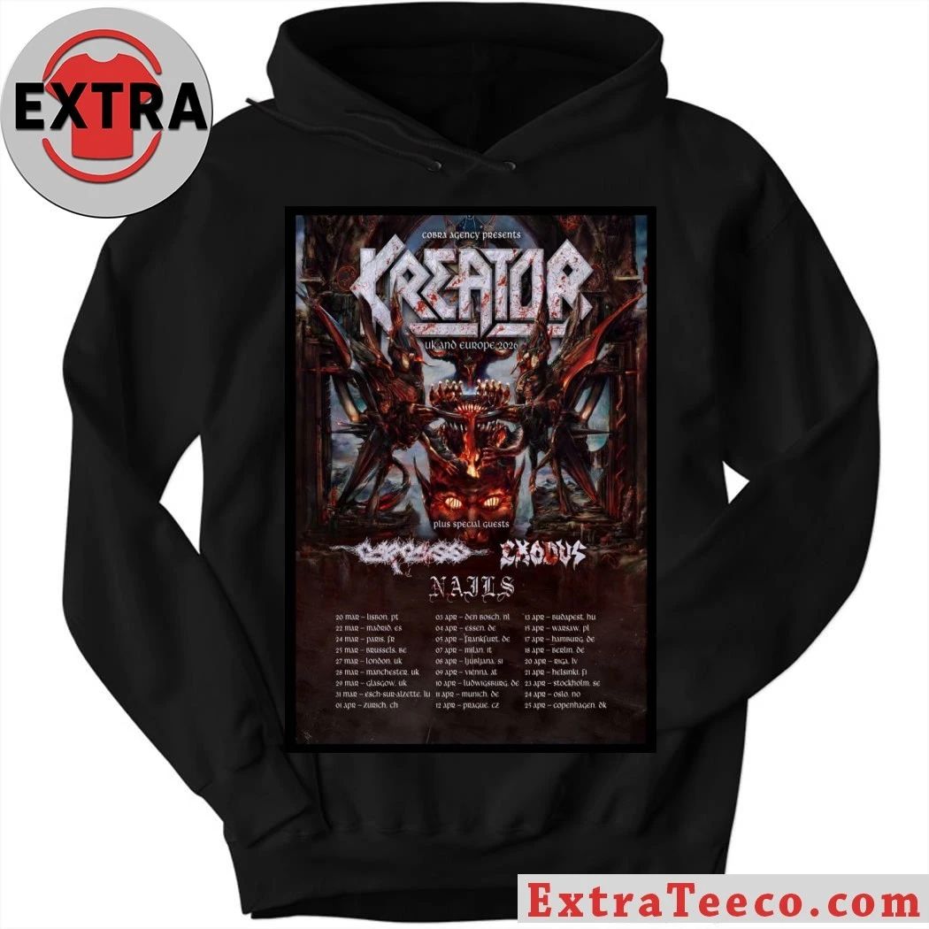 Kreator UK And EU 2026 Tour Poster Shirt