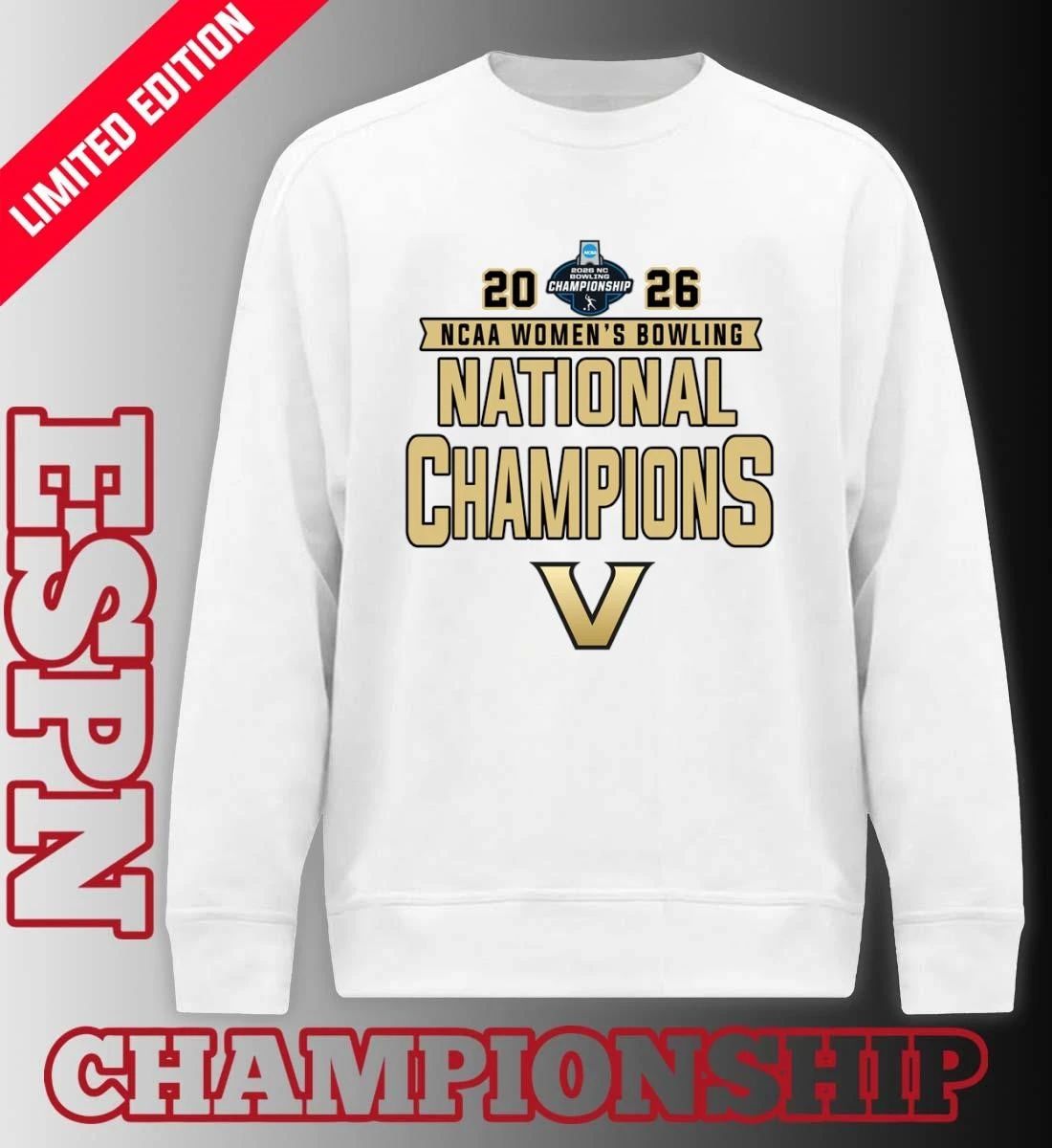 Vanderbilt Commodores 2026 NCAA Women’s Bowling National Champions Shirt