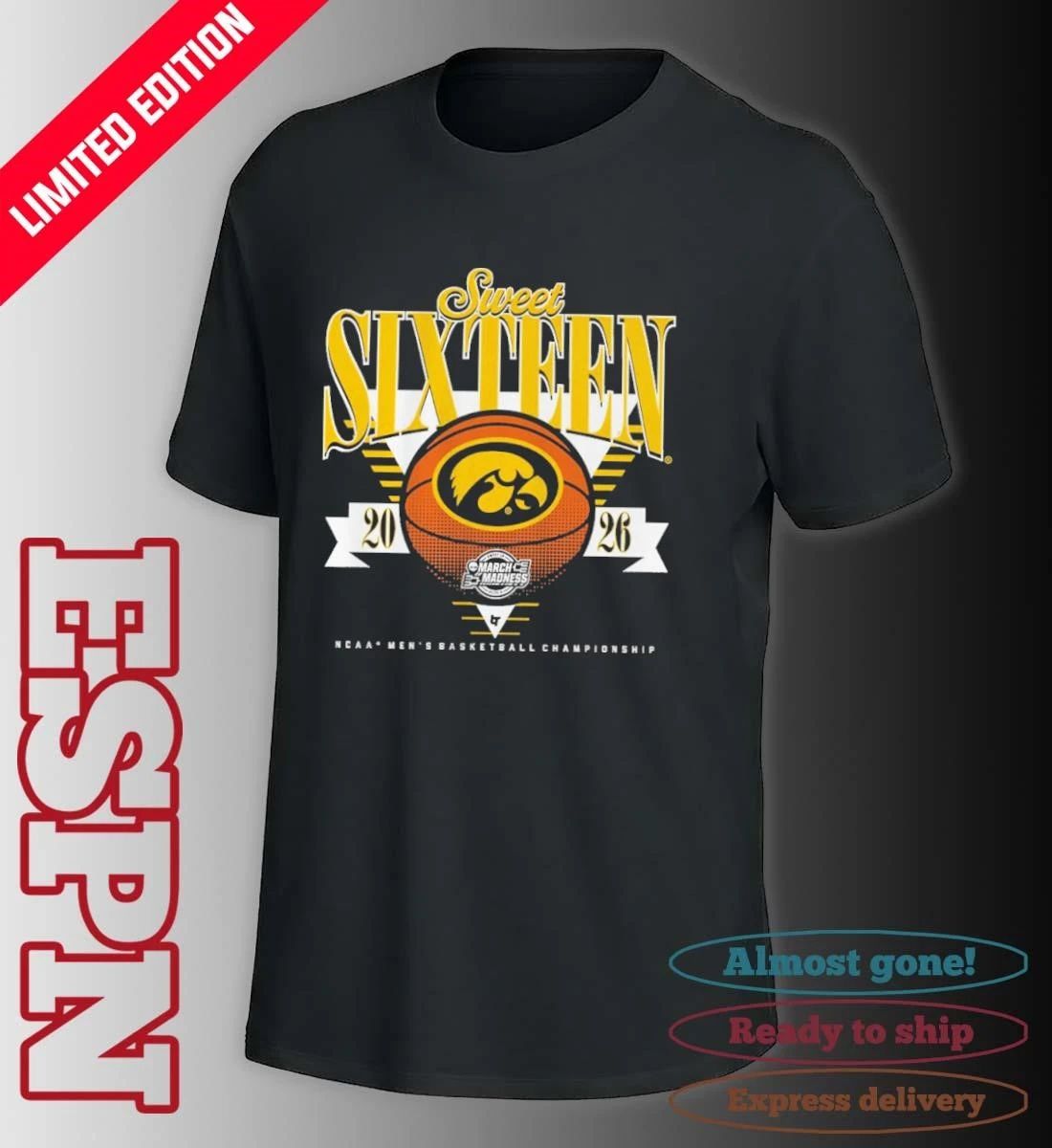Iowa Hawkeyes MBB 2026 Sweet Sixteen Shirt