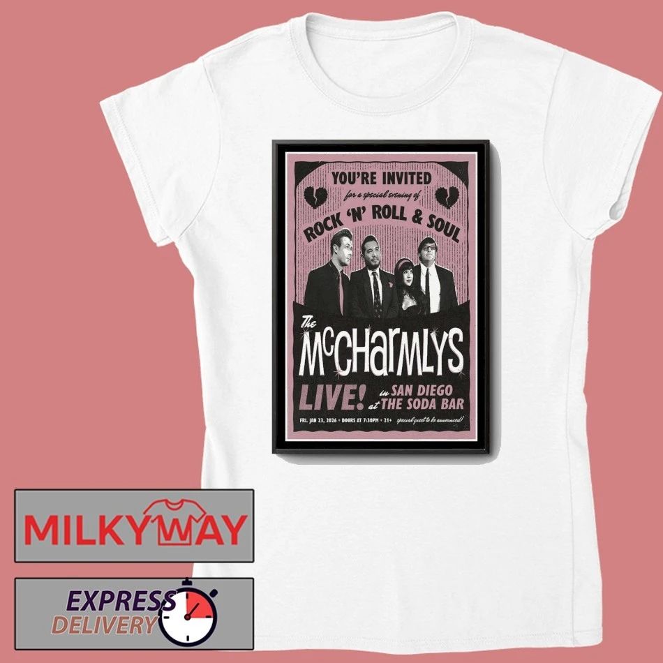 The McCharmlys The Soda Bar San Diego Poster shirt