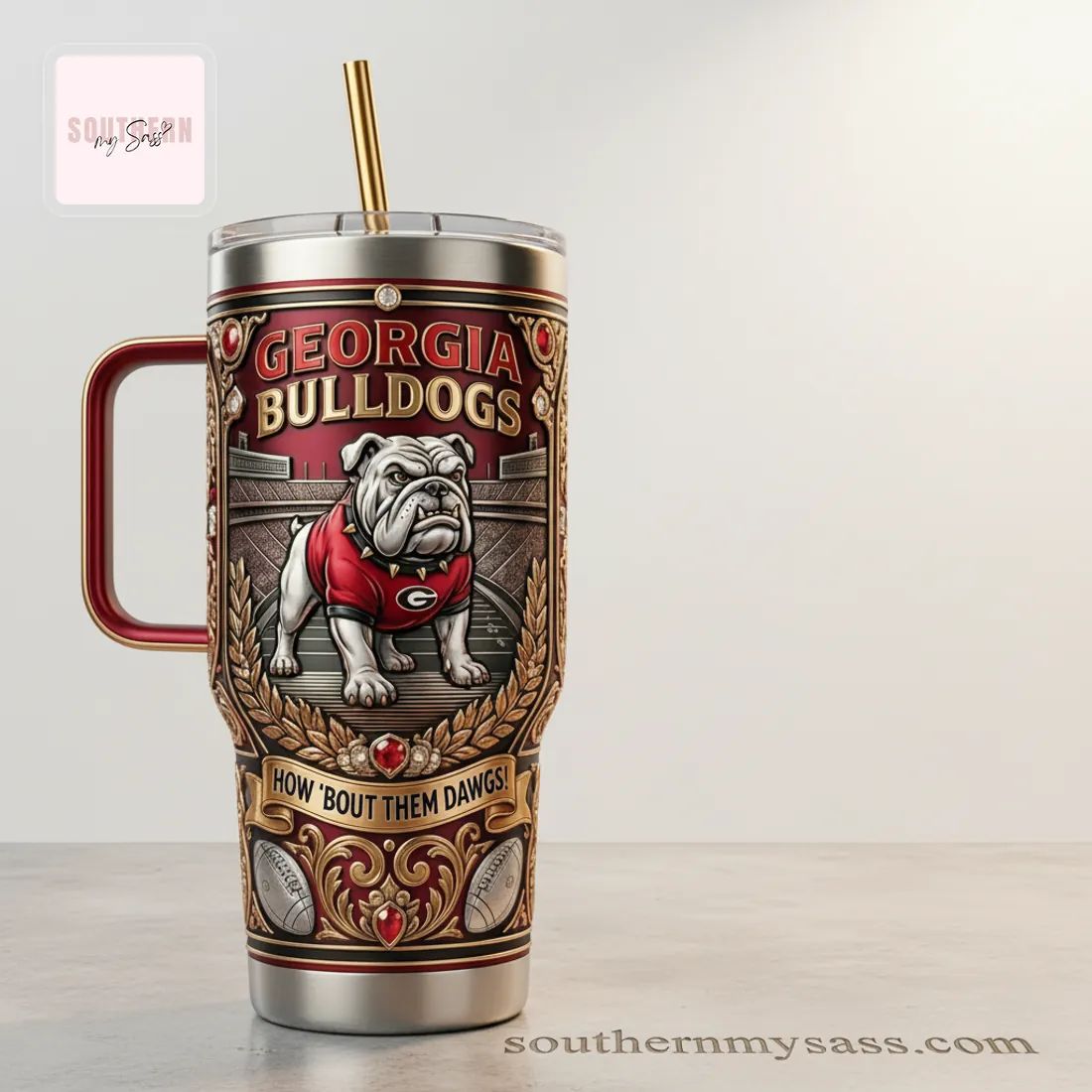 Georgia Bulldogs Premium ‘How ‘Bout Them Dawgs’ 40oz Tumbler