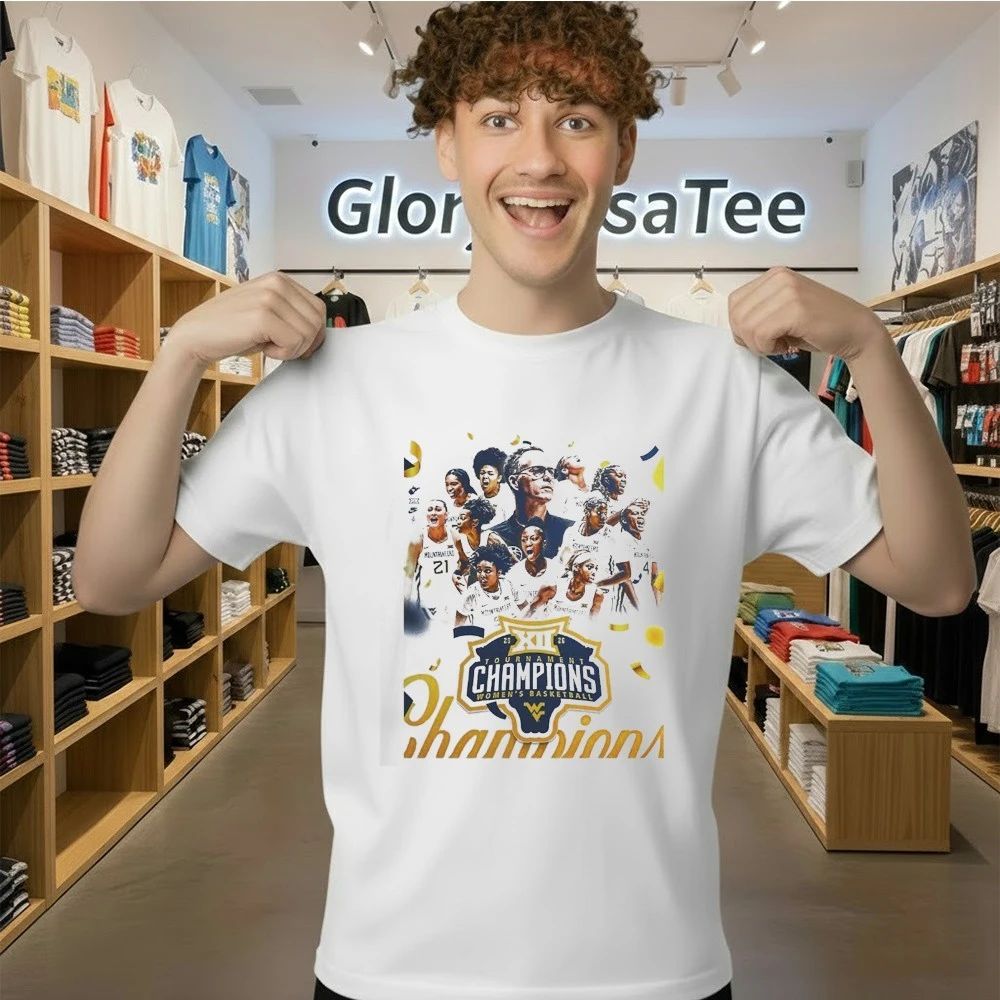 West Virginia Mountaineers Women’s Basketball 2026 Big 12 Tournament Champions T-Shirt