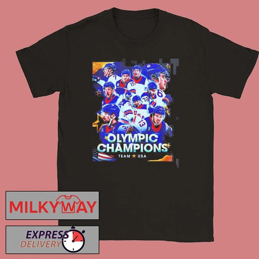 USA Men’s Olympic Hockey Team Winter Olympic Milano Cortina 2026 Gold Medal Champions T-Shirt