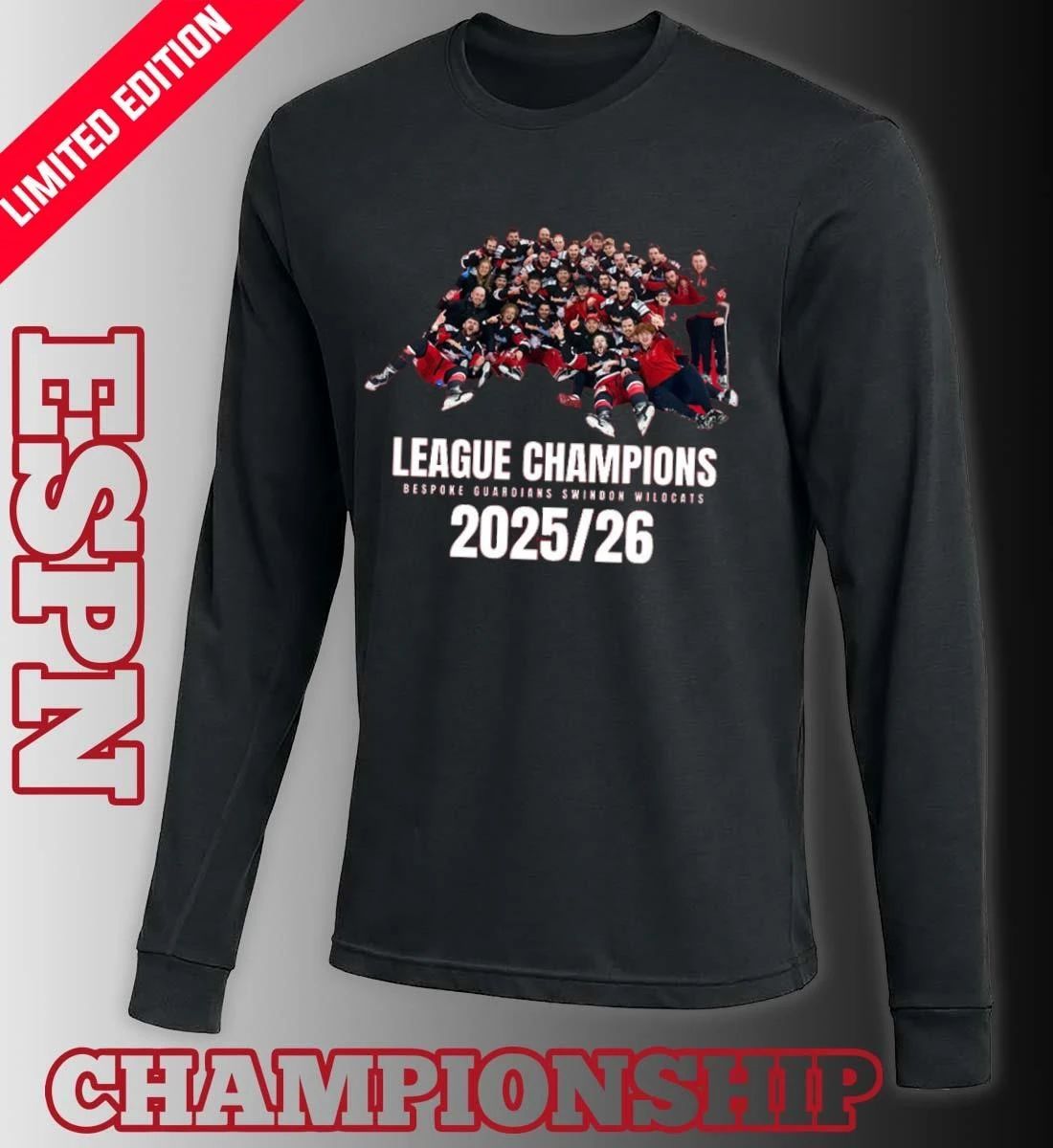 Bespoke Guardians Swindon Wildcats League Champions 2026 Shirt