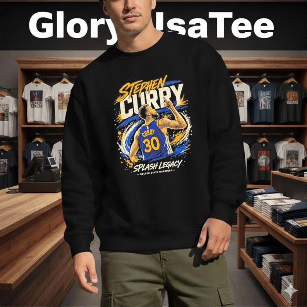 Stephen Curry Splash Legacy Curry 30 Warriors Basketball Graphic Shirt